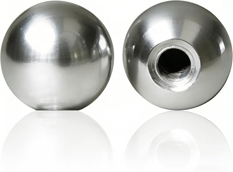 HSIULMY Lamp Shade Screw Cap, 2PCS Ball Solid Metal Lamp Finials Caps - 1/4-27 Threaded Knob for Lamp Harp Tops (20mm Diameter, Brushed Nickel) - Image 1